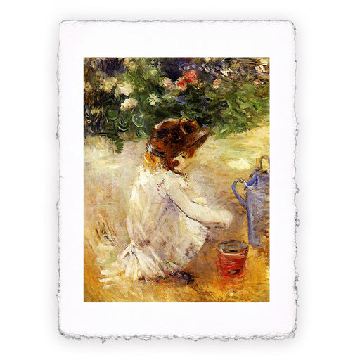 Stampa di Berthe Morisot - Giocando con la sabbia - 1882
