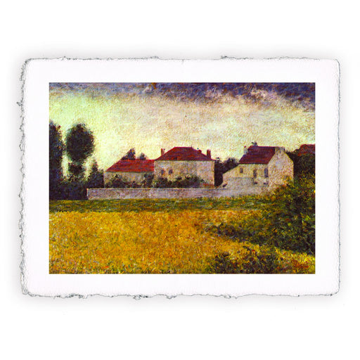 Stampa di Georges Seurat - Case bianche. Ville d'Avray - 1882