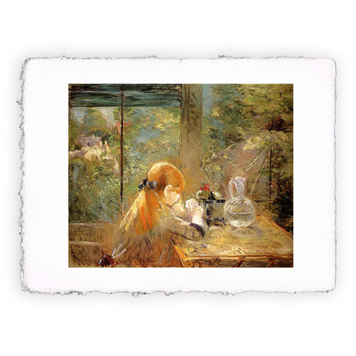 Stampa di Berthe Morisot - Bimba dai capelli rossi seduta in veranda - 1884