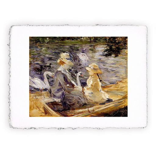 Stampa di Berthe Morisot - Sul lago a Bois de Boulogne - 1884
