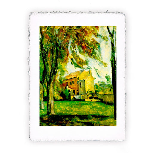 Stampa di Paul Cézanne - Castagni e fattoria a Jas de Bouffan I - 1884