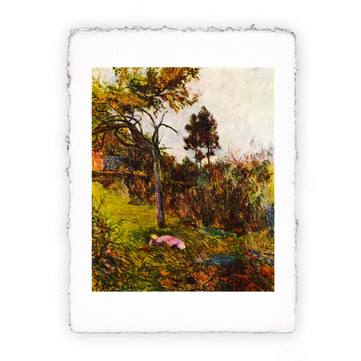 Stampa di Paul Gauguin - Giovane ragazza nel paesaggio - 1884