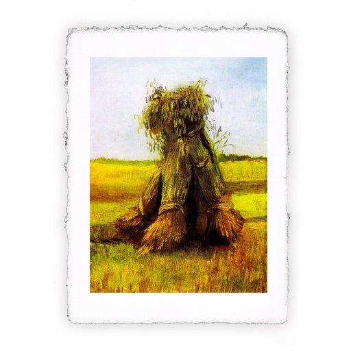 stampa di Vincent van Gogh Covoni di grano nel campo