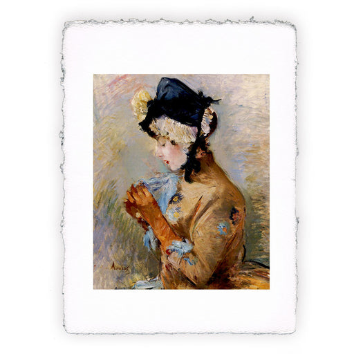 Stampa di Berthe Morisot - Donna che indossa guanti o La parigina - 1885