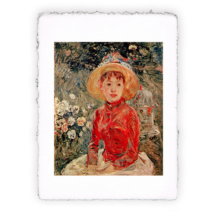Stampa di Berthe Morisot - La camicetta rossa - 1885