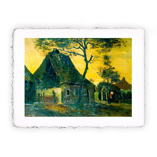 Stampa di Vincent van Gogh - Casa di campagna con alberi - 1885