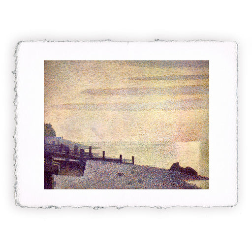 Stampa di Georges Seurat - Foce della Senna a Honfleur. Sera - 1886