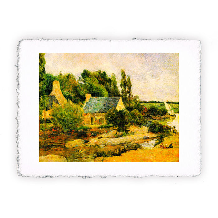 Print of Paul Gauguin - Laundresses in Pont Aven - 1886