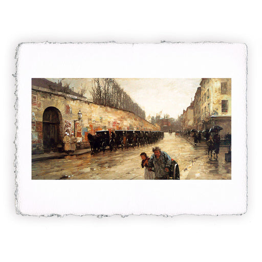 Stampa di Childe Hassam - Stazione di carrozze rue Bonaparte - 1887