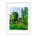 Stampa di Paul Cézanne - Paesaggio con pioppi del 1885-1887