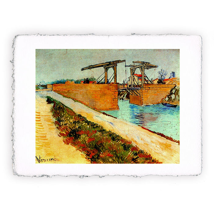 Print by Vincent van Gogh - The Langlois bridge with road along the canal - 1888