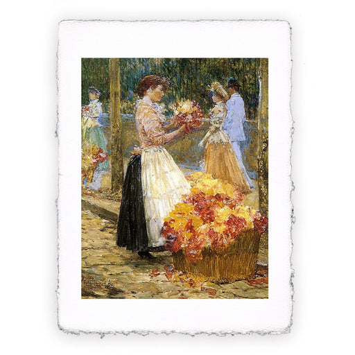 Stampa di Childe Hassam - Donna che vende fiori  - 1888-1889