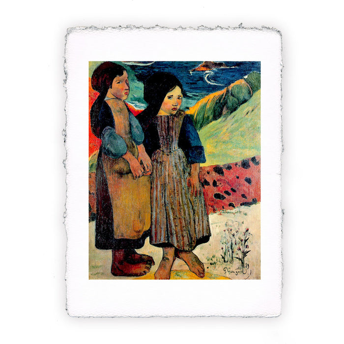 Stampa di Paul Gauguin - Due ragazze bretoni vicino al mare - 1889