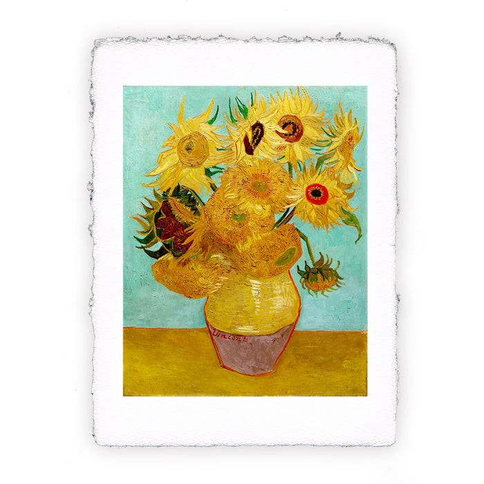 Stampa Pitteikon di Vincent van Gogh - Vaso con dodici girasoli - 1889