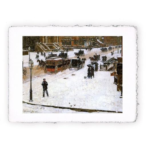 Stampa di Childe Hassam - Fifth Avenue in inverno - 1890