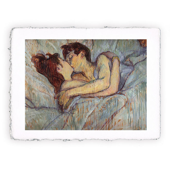 Stampa di Henri de Toulouse-Lautrec - Il bacio a letto - 1892