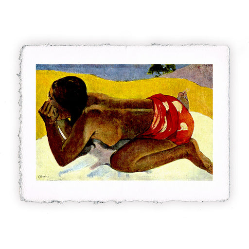 Stampa di Paul Gauguin - Otahi. Donna accosciata - 1893