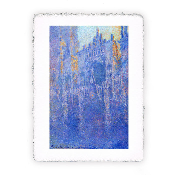 Stampa di Claude Monet - La Cattedrale di Rouen. Il portale e la torre Saint Romain, nebbia mattutina - 1893