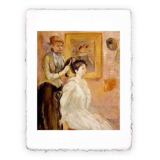 Stampa di Berthe Morisot - La pettinatrice - 1894