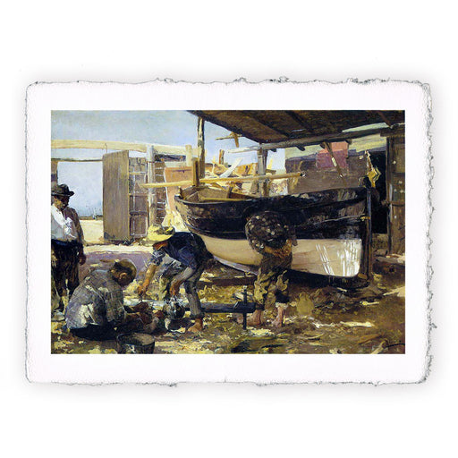 Stampa di Joaquín Sorolla - Costruttori di barche - 1894