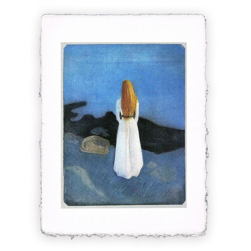 Stampa di Edvard Munch - Giovane donna sulla riva - 1896