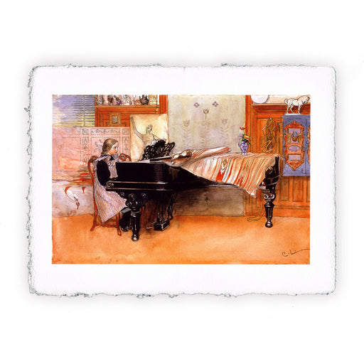 Stampa di Carl Larsson - Scale musicali - 1898