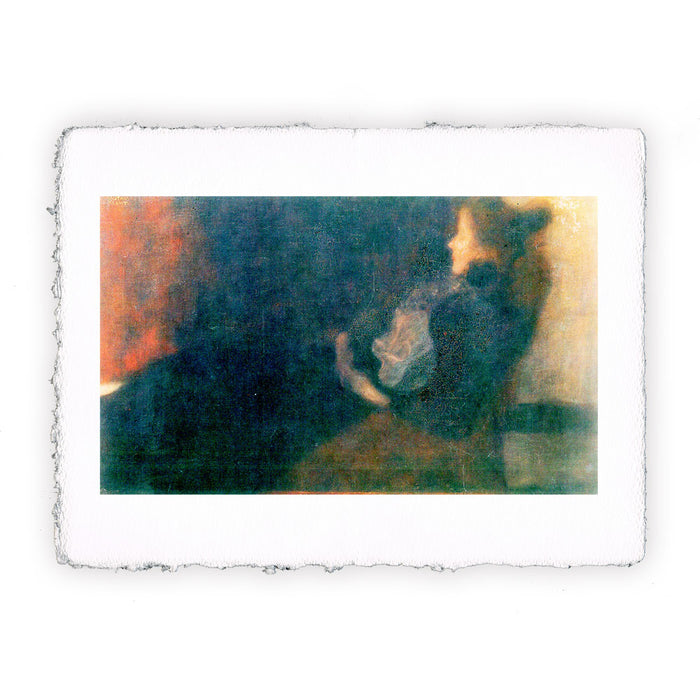 stampa di Gustav Klimt Donna vicino al focolare