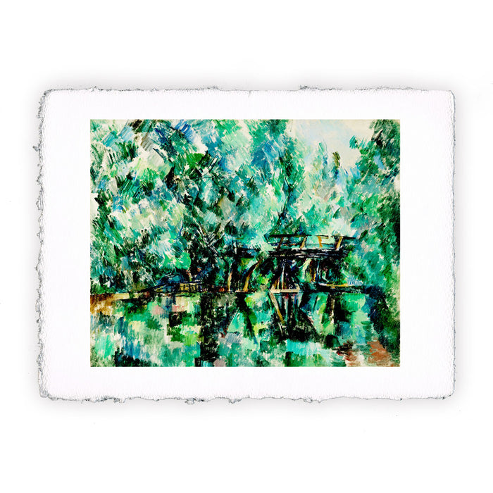 Stampa di Paul Cézanne - Il ponte di l'Ile Machefer a Saint Maur des Fossés - 1895-1898