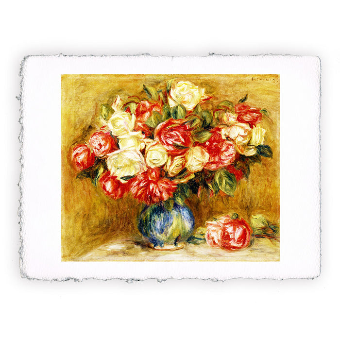 Stampa di Pierre-Auguste Renoir - Rose in un vaso - 1900