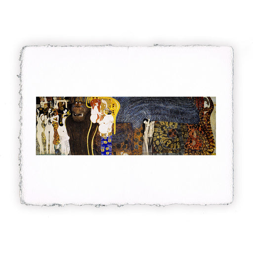 Stampa di Gustav Klimt - Fregio di Beethoven. Le Forze ostili, muro lontano - 1902