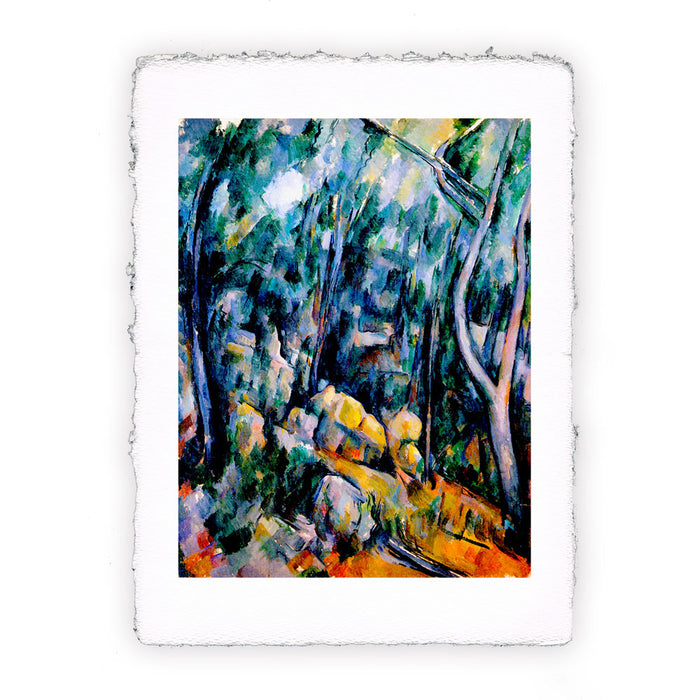 Stampa di Paul Cézanne - Sottobosco di fronte alle grotte sopra Château Noir - 1900-1904