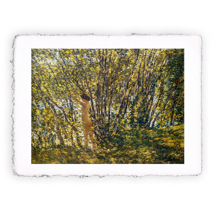 Stampa di Childe Hassam - Nudo nel bosco illuminato dal sole - 1905