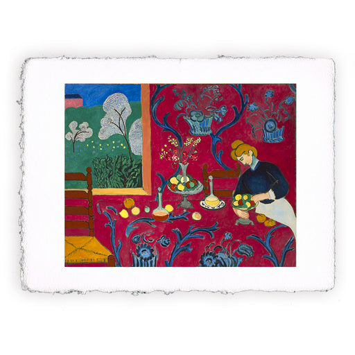 Stampa di Henri Matisse - La tovaglia. Armonia in rosso (o la stanza rossa) - 1908