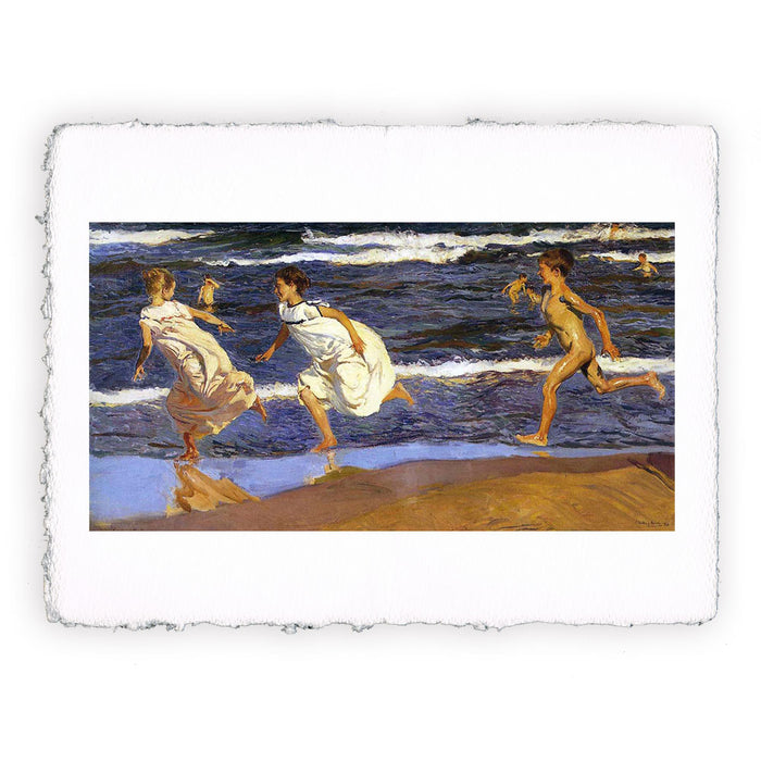 Stampa di Joaquín Sorolla - Correndo lungo la spiaggia - 1908