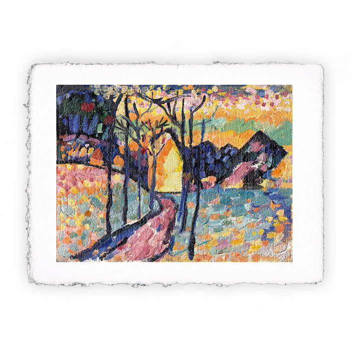 Stampa di Vasilij Kandinskij - Paesaggio invernale - 1908