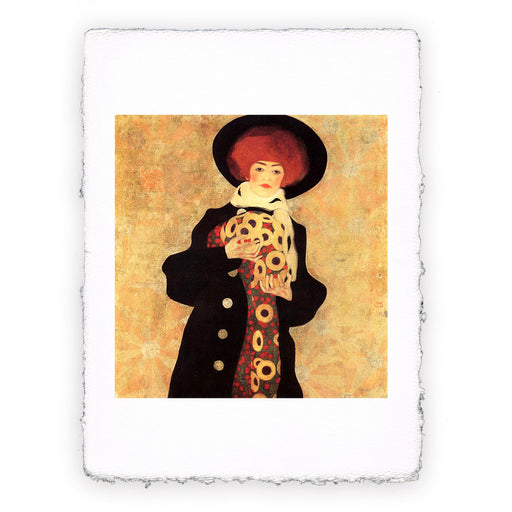 Stampa di Egon Schiele - Donna con cappello nero - 1909