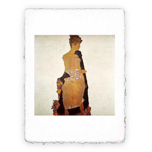 Stampa di Egon Schiele - Ritratto di Gerti Schiele - 1909