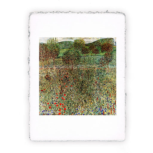 Stampa Pitteikon di Gustav Klimt - Campo fiorito del 1909