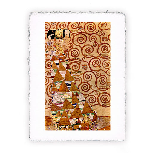 Stampa Pitteikon di Gustav Klimt - L'attesa. Particolare del Fregio di Palazzo Stoclet - 1905-1909