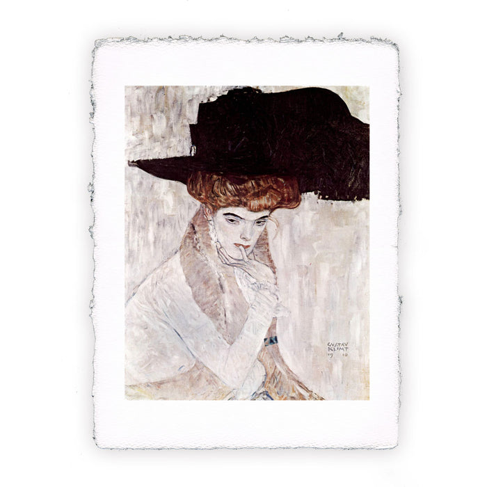 Stampa Pitteikon di Gustav Klimt - Il Cappello Nero del 1910