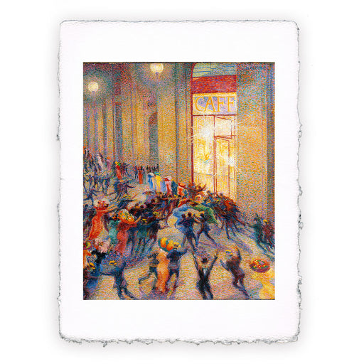 Stampa di Umberto Boccioni - Rissa in Galleria - 1910