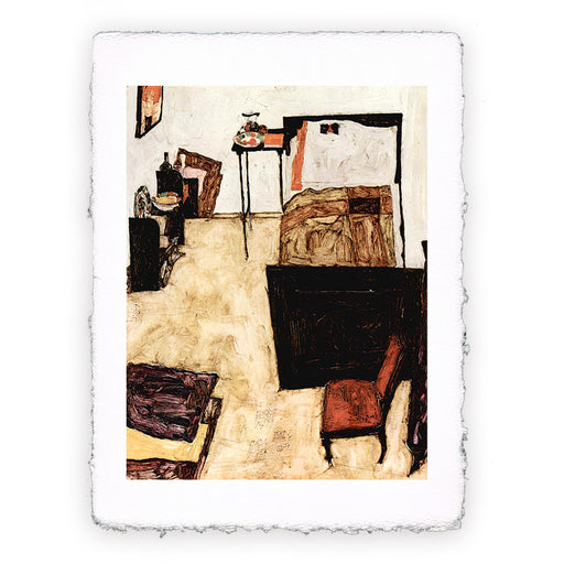 Stampa di Egon Schiele - La stanza di Schiele a Neulengbach - 1911