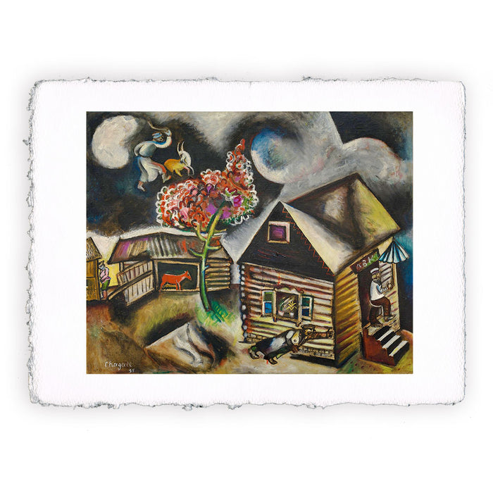 Stampa di Marc Chagall - Pioggia - 1911