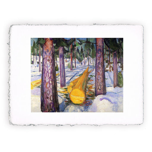 Stampa di Edvard Munch - Il tronco giallo - 1912