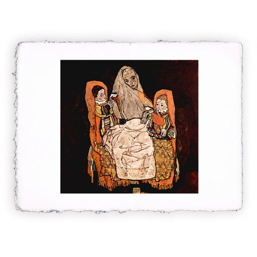 Stampa di Egon Schiele - Madre con due bambini - 1917