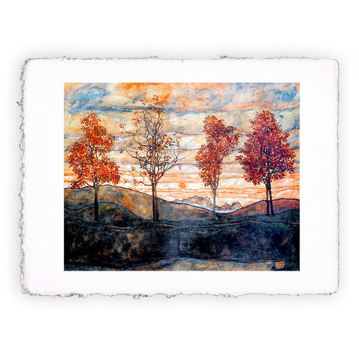 Stampa di Egon Schiele - Quattro alberi - 1917