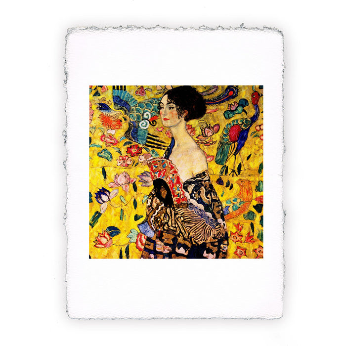 Stampa di Gustav Klimt - Signora con ventaglio - 1917-1918