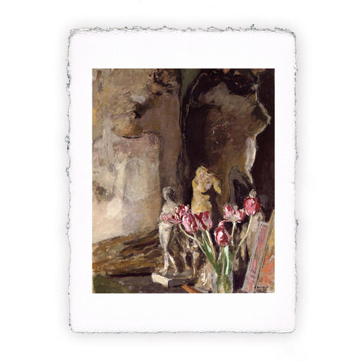 Stampa di Edouard Vuillard - Tulipani e statuette - 1919