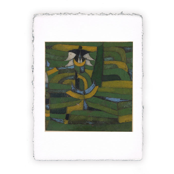 Stampa Pitteikon di Paul Klee - Fiore bianco in giardino del 1920