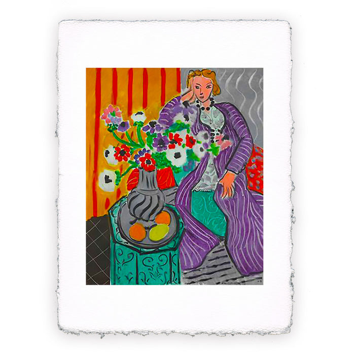 Stampa di Henri Matisse - Vestaglia viola e anemoni - 1937